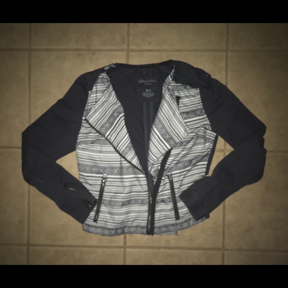 Aeropostale Zip Up Women’s Gray/White Jacket Sz M